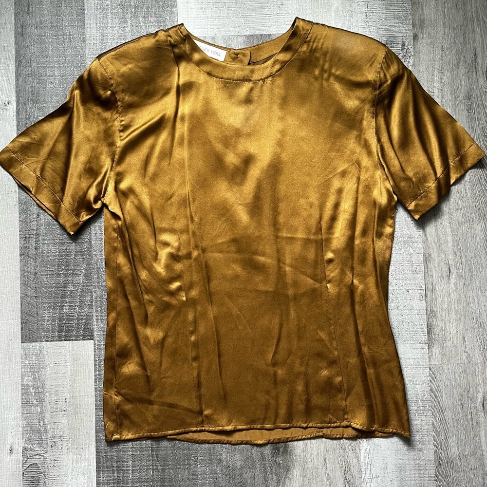 Macy's Vintage 1980's-90's 100% Silk Blouse Size 4
